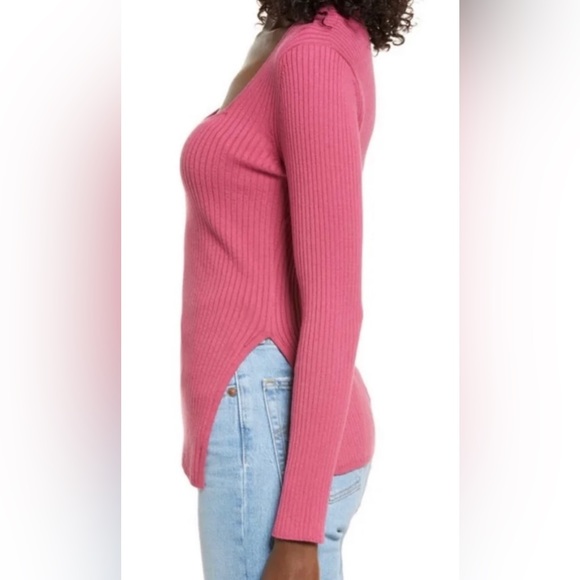 🌾 OPEN EDIT Rib Scoop Neck Sweater - Picture 10 of 11